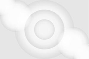 Abstract circular wave white and grey background vector