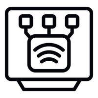 Wifi tv icon outline vector. Home internet vector