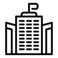 University building icon outline vector. Class study vector