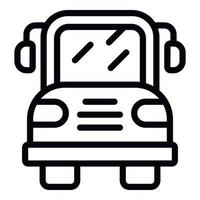 New school bus icon outline vector. Face protection vector