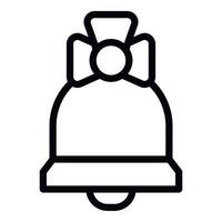 School bell icon outline vector. Class protection vector