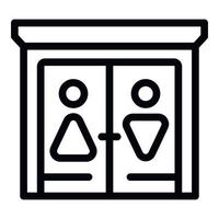 Wc washroom icon outline vector. Public toilet vector