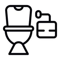 Toilet icon outline vector. Wc restroom vector