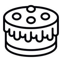 Sugar cream cake icon outline vector. Slice food vector