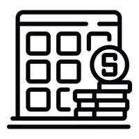 Money grant icon outline vector. Bank business vector