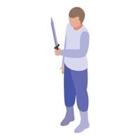 Warrior actor icon isometric vector. Drama education vector