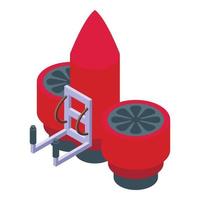 Big jetpack icon isometric vector. Future rocket vector