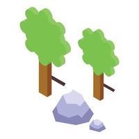 Acting scene trees icon isometric vector. Event actor vector