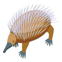 Echidna icon isometric vector. Cute animal vector