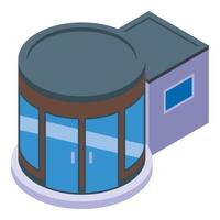 Glass house icon isometric vector. Glamping travel vector