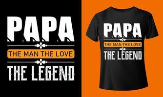 Papa T-shirt design vector