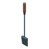 Furnace shovel icon isometric vector. House fire vector