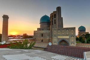 Bibi Khanym Mosque in Samarkand, Uzbekistan. In the 15th century it was one of the largest and most magnificent mosques in the Islamic world. photo