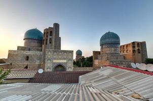 Bibi Khanym Mosque in Samarkand, Uzbekistan. In the 15th century it was one of the largest and most magnificent mosques in the Islamic world. photo