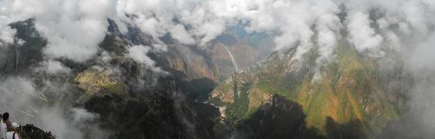 panorama de machu pichu foto