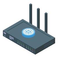 Wifi router vpn icon isometric vector. Network server vector