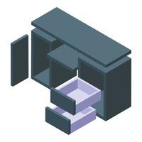 Assembly desktop icon isometric vector. Furniture making vector