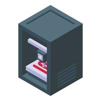 3d printer icon isometric vector. Machine product vector