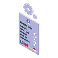 Data vpn access icon isometric vector. Server secure vector