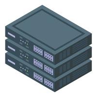 Server vpn icon isometric vector. Secure computer vector