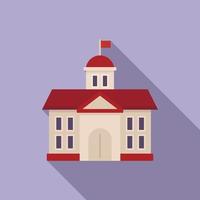 Class school building icon flat vector. Study life vector