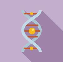 Dna icon flat vector. Lab scientist vector