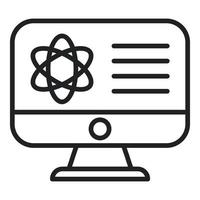 Monitor computer lab icon outline vector. Research laboratory vector