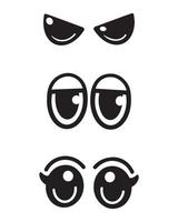 Set of cartoon eyes handdrawn for element, facial expression vector