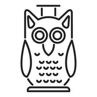 Owl knowledge icon outline vector. University college vector