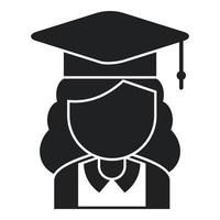 icono de graduación del campus vector simple. educación universitaria
