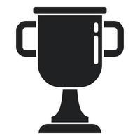 vector simple del icono de la copa de oro del campus. educación universitaria