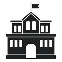 vector simple del icono del edificio del campus. educación universitaria
