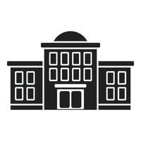 School building icon simple vector. Classroom exterior vector