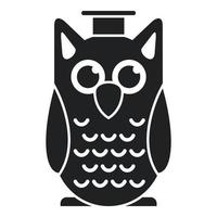 Owl knowledge icon simple vector. University college vector