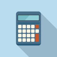 Calculator scientist icon flat vector. Lab research vector