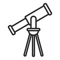 Telescope icon outline vector. Lab research vector