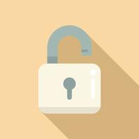 Padlock icon flat vector. Digital interface vector