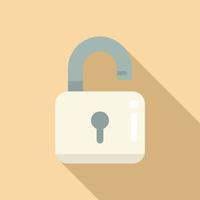 Padlock icon flat vector. Digital interface vector