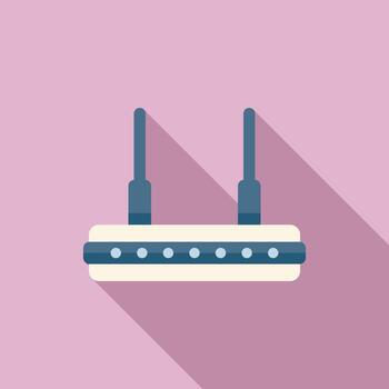 Wifi router icon flat vector. Interface button vector