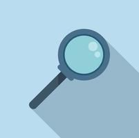 Search magnifier icon flat vector. Lab research vector