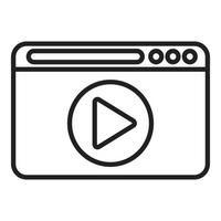 Web movie editor icon outline vector. Video montage vector