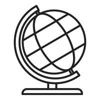 Globe research icon outline vector. Lab scientist vector