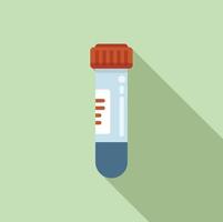 Test tube probe icon flat vector. Scientist lab vector