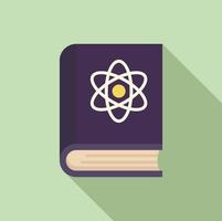 Lab book icon flat vector. Research laboratory vector