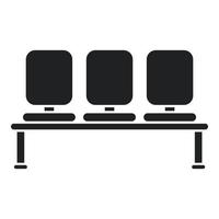 Airport chair icon simple vector. Luggage plane vector