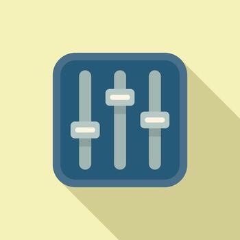 vector plano del icono del ecualizador. interfaz web