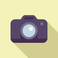 Camera icon flat vector. Computer interface vector