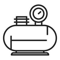 Portable compressor icon outline vector. Air machine vector