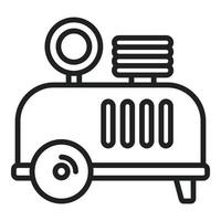 Machine compressor icon outline vector. Air pump vector