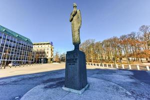 Statue of King Haakon VII of Norway in Oslo, Norway, 2022 photo